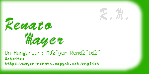 renato mayer business card